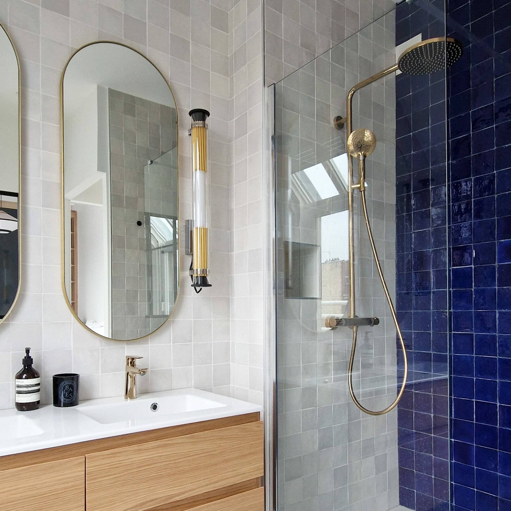 renovation appartement asnieres sur seine salle de bain Vuitton