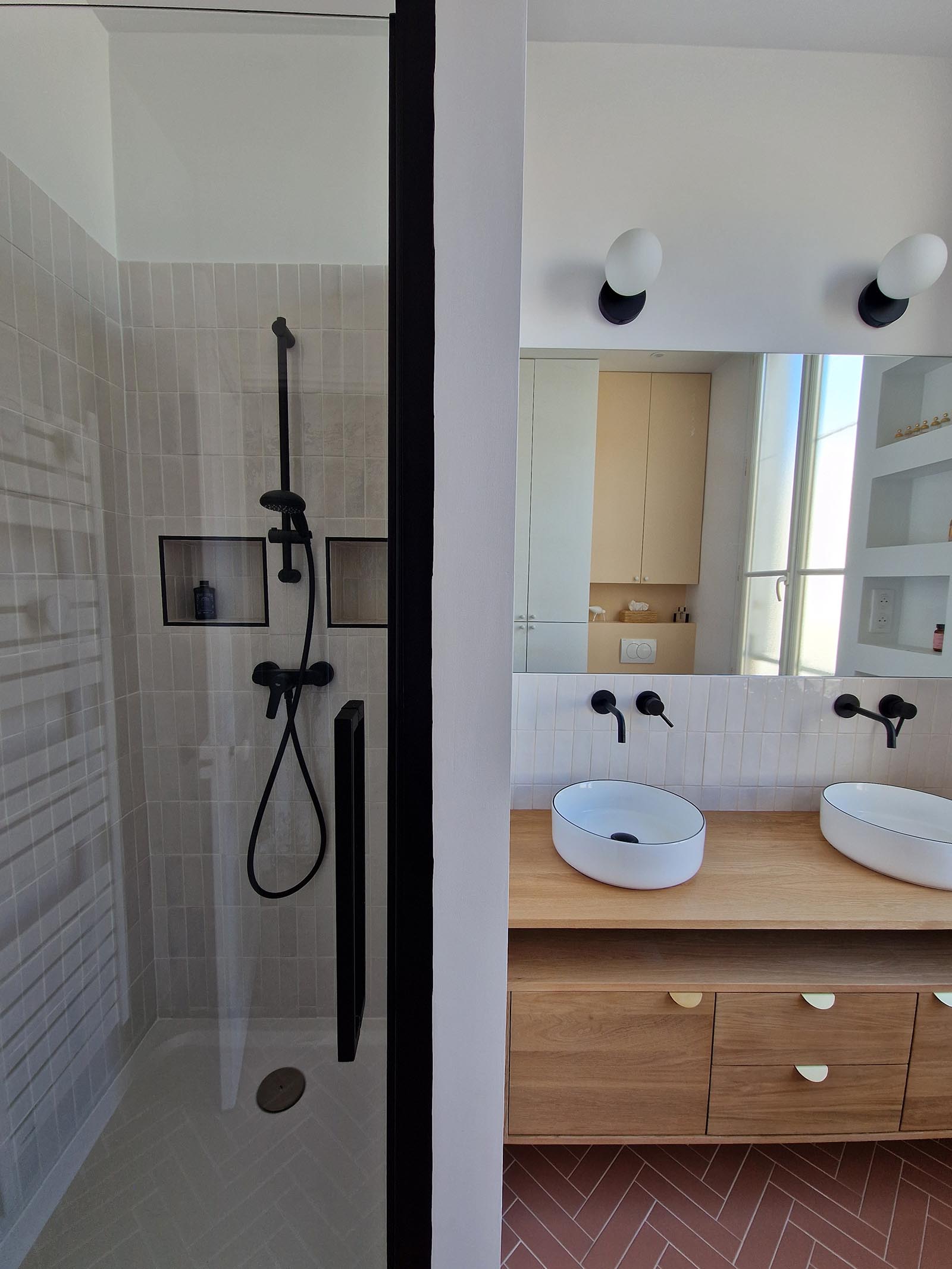renovation appartement haussmannien douche flachat